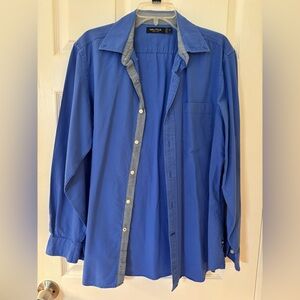 Nautica Classic Blue Collared Shirt Men’s Medium